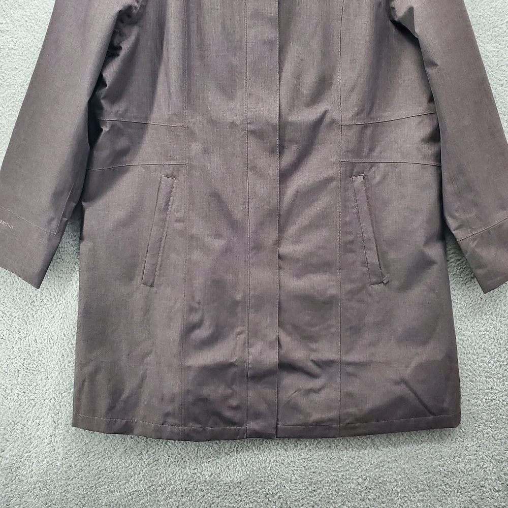 Eddie Bauer Womens Girl on the Go Trench Coat XXL Waterproof Aubergine NWT - Picture 6 of 13